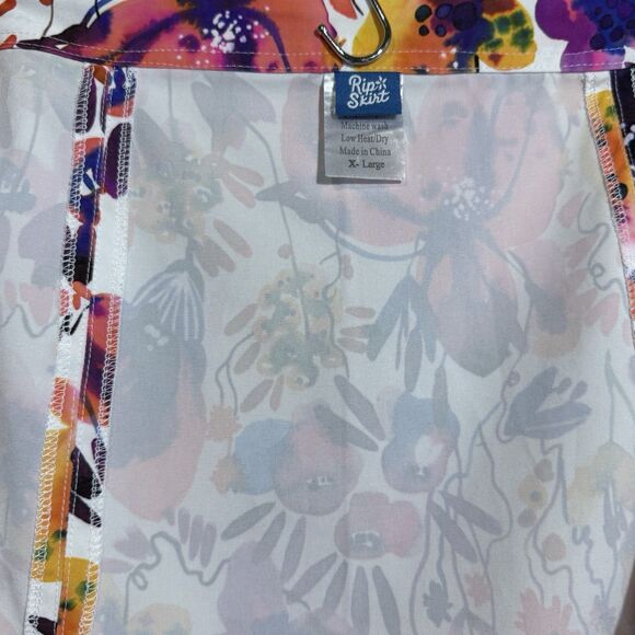 RipSkirt Hook & Loop Hawaiian Floral Bloom Wrap Around Skirt Women's XL Beachy - Picture 3 of 10
